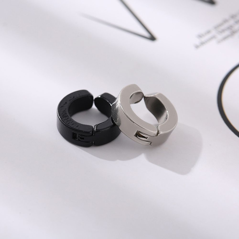 Khuyên Vành Tai Tròn Bằng Thép Titan Nhiều Màu Phong Cách Hàn Quốc Cho Nam Và Nữ