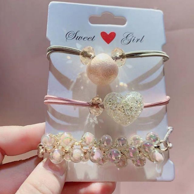 Bộ 3 dây cột tóc Hàn Quốc siêu đẹp