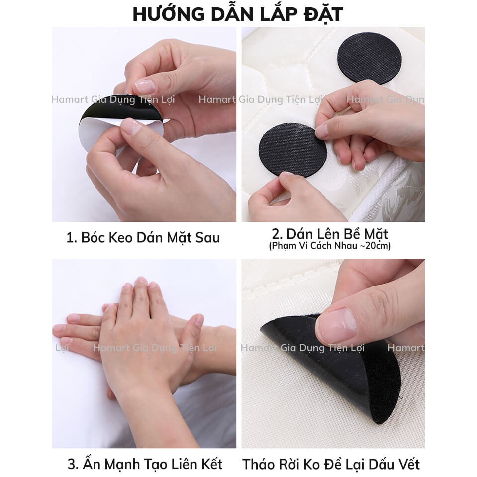 (Video Clip)  Combo 5 Miếng Dán Cố Định Chống Trượt Cho Thảm , Lót Ghế, Ga Giường - GDNC0362