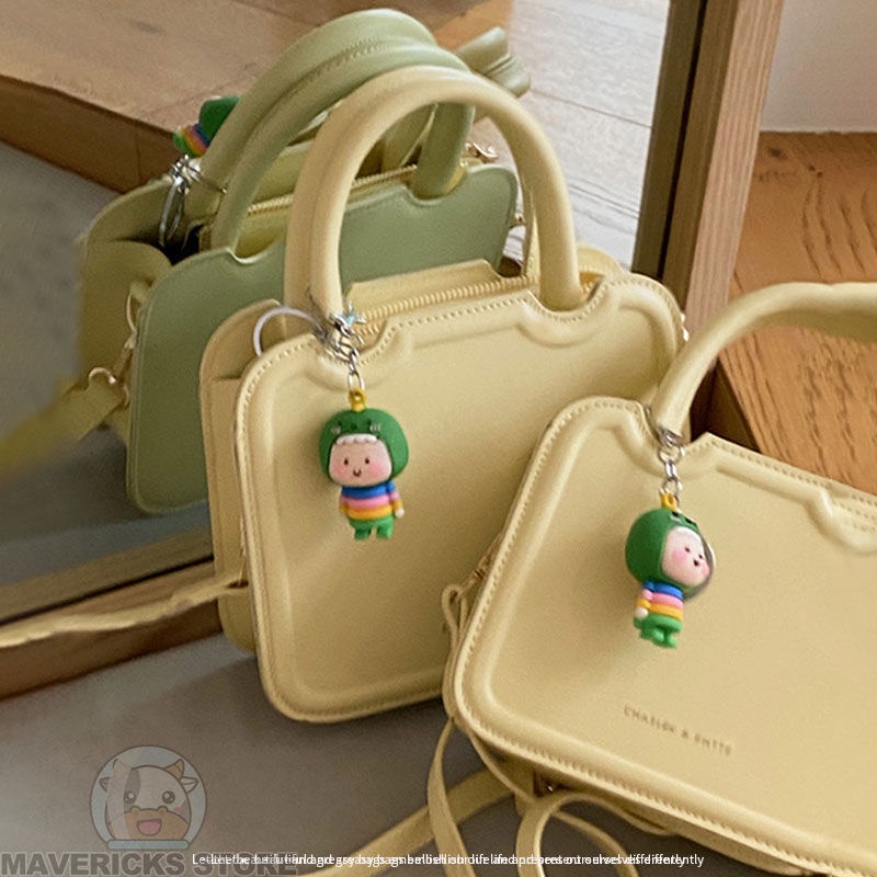 Túi Đeo Chéo Dáng Vuông Nhỏ Cầm Tay Màu Trơn Thời Trang Cho Nữ