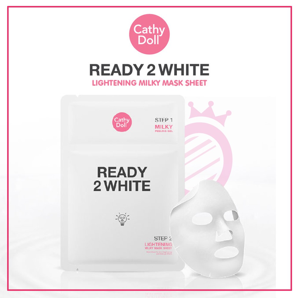 Mặt nạ và gel tẩy da chết 2 trong 1 Cathy Doll Ready 2 White – làm sạch, dưỡng trắng da