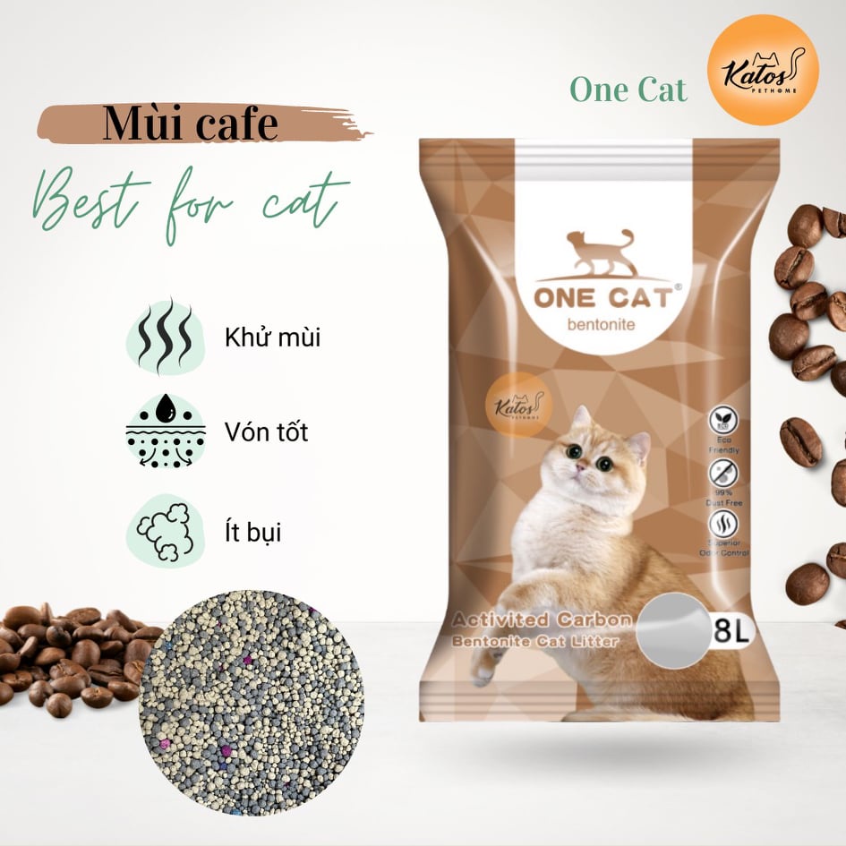 [PHÂN PHỐI] - Cát vệ sinh mèo One Cat Litter 8L/ 4kg - mix than hoạt tính