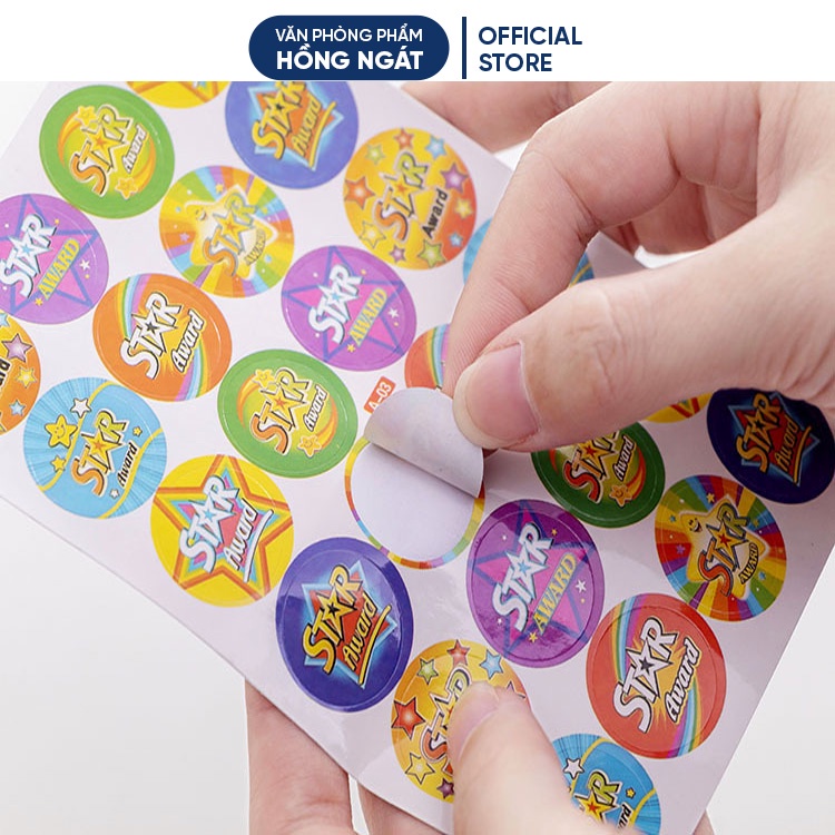 Sticker khen thưởng học sinh dán sổ cute dễ thương giá rẻ, sticker tiếng anh đồ dùng học tập văn phòng phẩm STK02