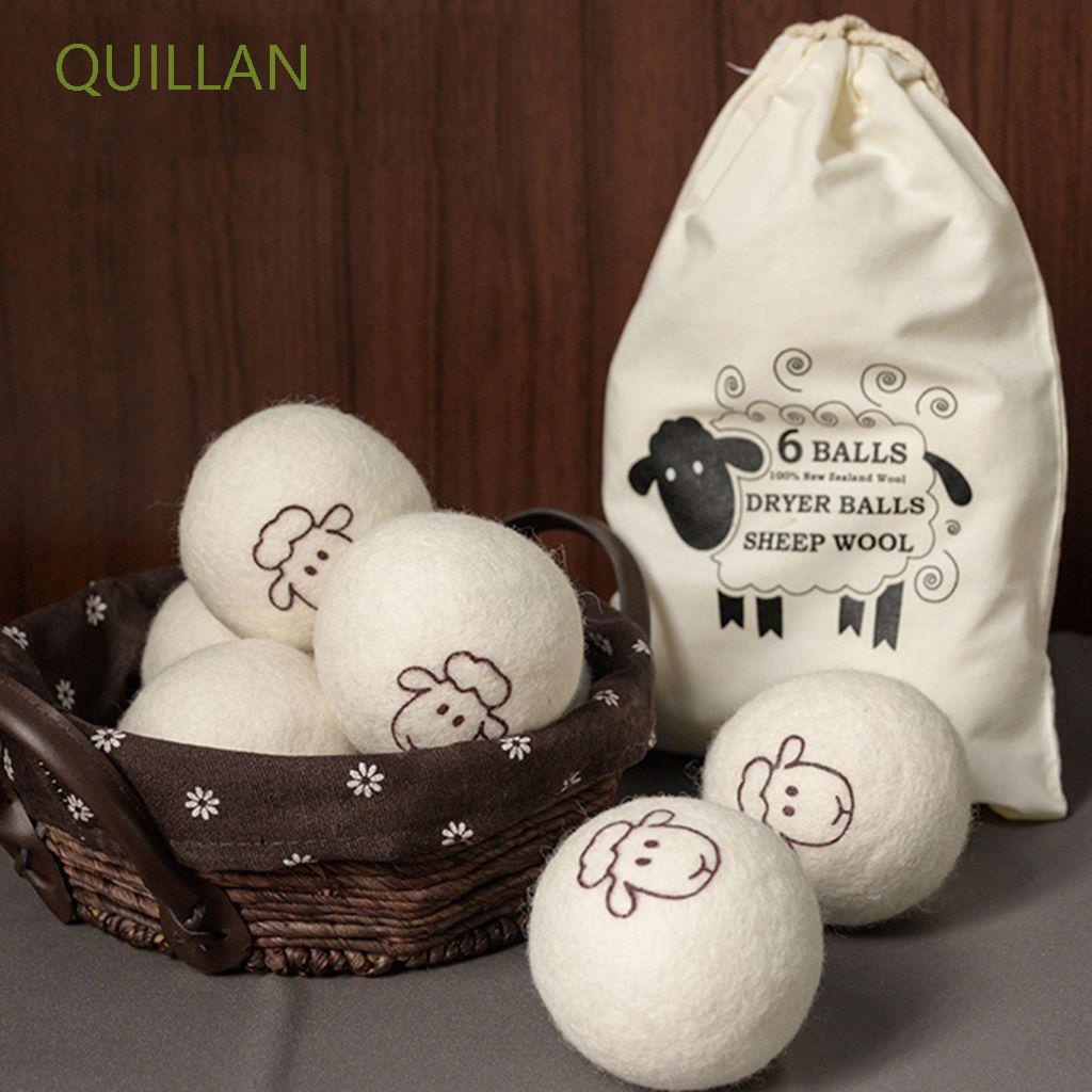 Set 6 bóng len sấy quần áo chống rối tiện lợi dễ thương có thể tái sử dụng