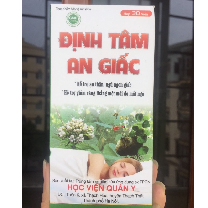 Hết mất ngủ, khó ngủ với Định Tâm An Giấc của Học viện Quân Y ( hộp 30 viên)