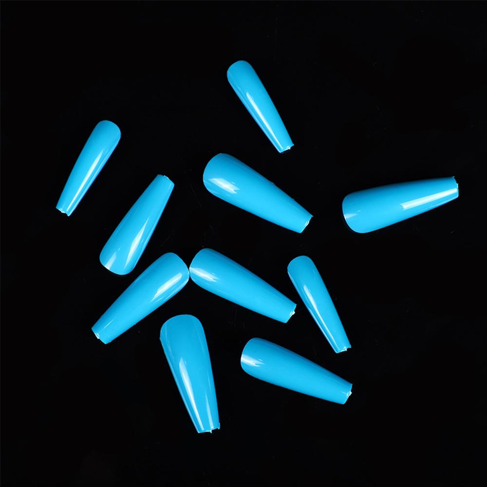 Set 100 Móng Tay Giả Nối Dài Dạng Nhấn Bằng Acrylic Màu Sắc Ngọt Ngào DIY