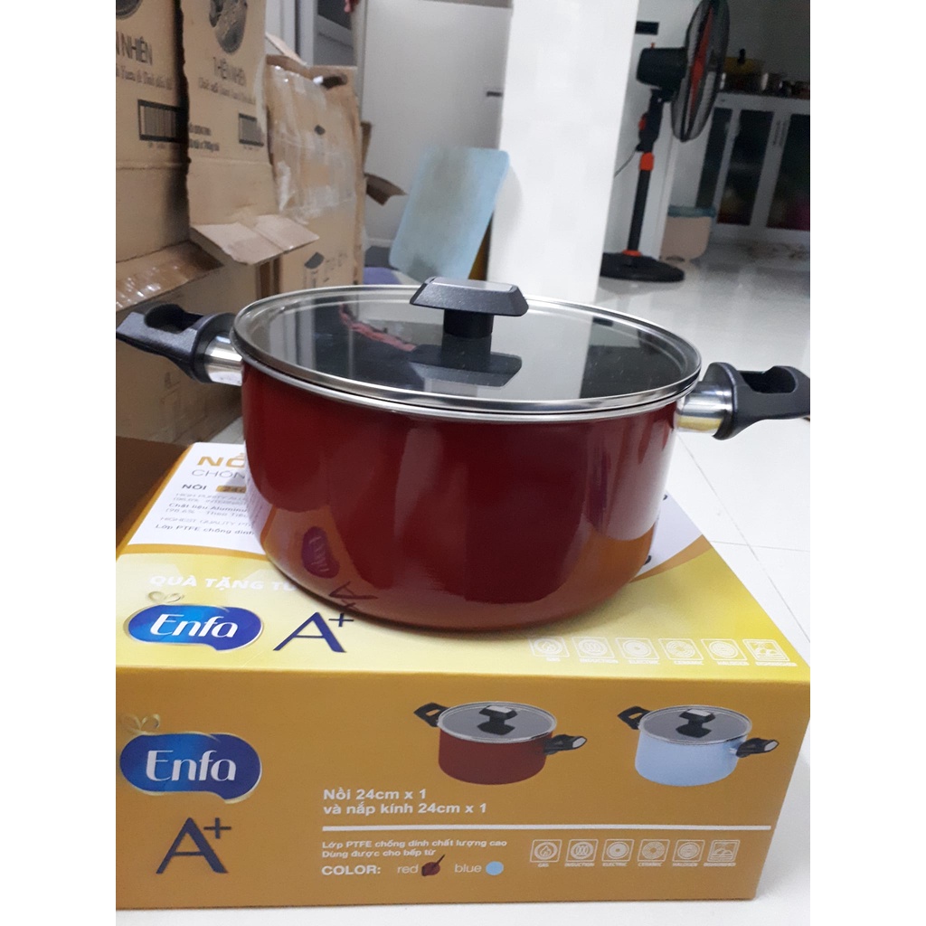 Nồi quánh nấu bột Kims Cook vân đá đáy từ 16cm