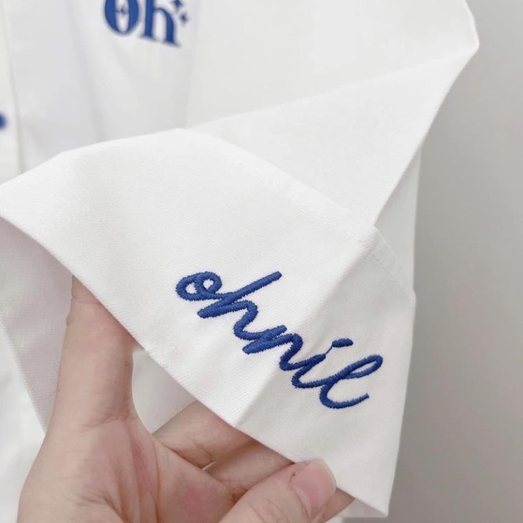 Áo Sơmi Tay Ngắn Nam Nữ Unisex Chữ Thêu OHNIL Oanhstore