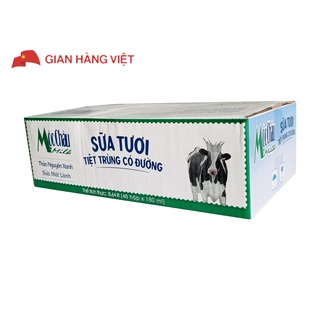 Sữa tươi có đường 180 ml Mộc Châu