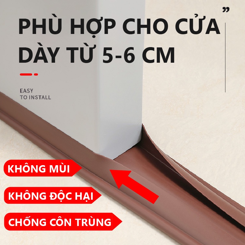 Miếng chặn khe cửa thế hệ mới chống bụi ⭐ Nẹp chặn cửa chắn khe hở thế hệ mới, chống côn trùng, thoát hơi gió điều hòa