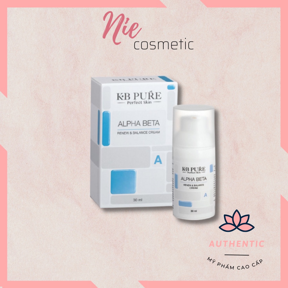 Kem tái tạo giảm mụn ẩn và mụn bít tắc KB PURE ALPHA BETA CREAM  30ml