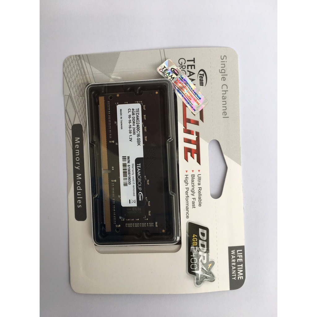[Mã ELMS05 giảm 5% đơn 300k]Ram Laptop 4GB DDR4 Bus 2400 Teamgroup Networkhub phân phối | BigBuy360 - bigbuy360.vn