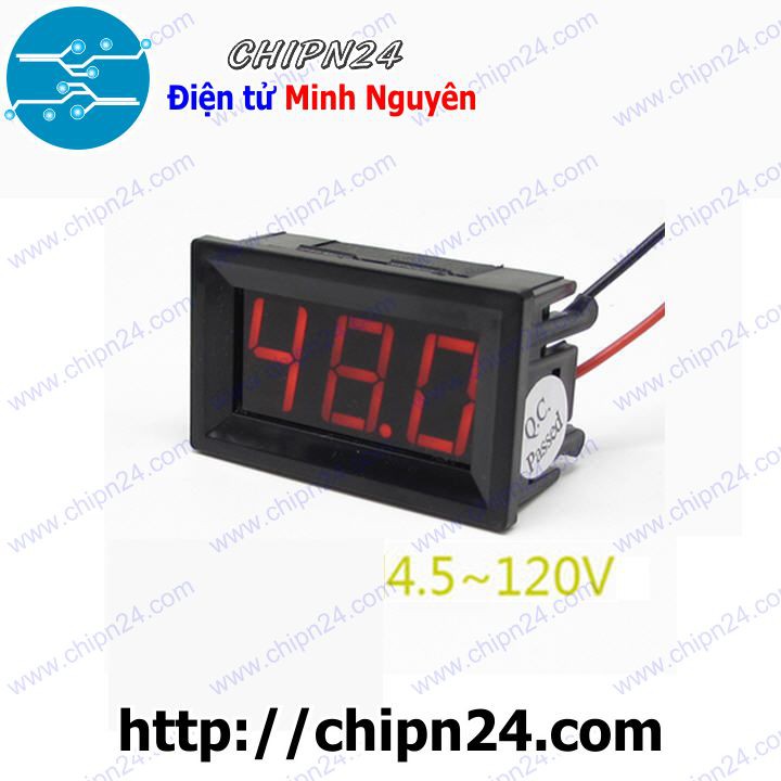 [1 CÁI] Mạch Đo điện áp DC 4.5-120V màu ĐỎ