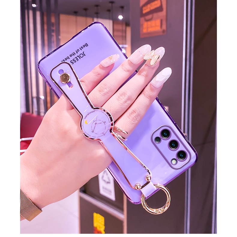 Ốp Điện Thoại Sang Trọng Có Dây Đeo Tay Cho Samsung Galaxy S9 S9 Plus Note9 10 20 Note10 Pro Note20 Ultra
