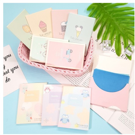 Set 50 tờ giấy thấm dầu nhỏ gọn cho bạn gái | BigBuy360 - bigbuy360.vn