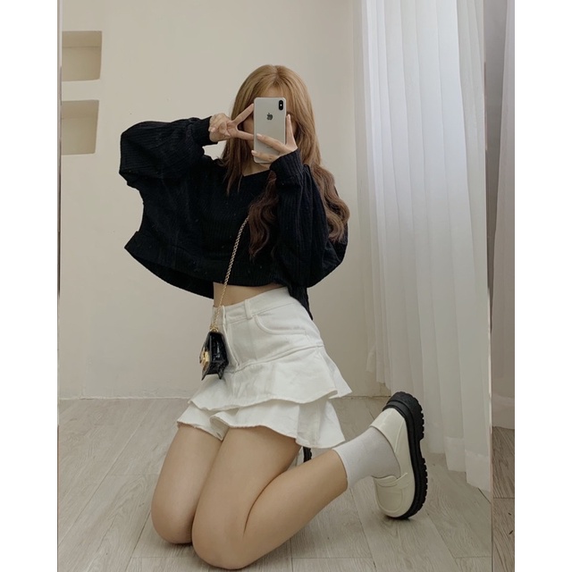 Chân váy kaki 2 lớp bèo