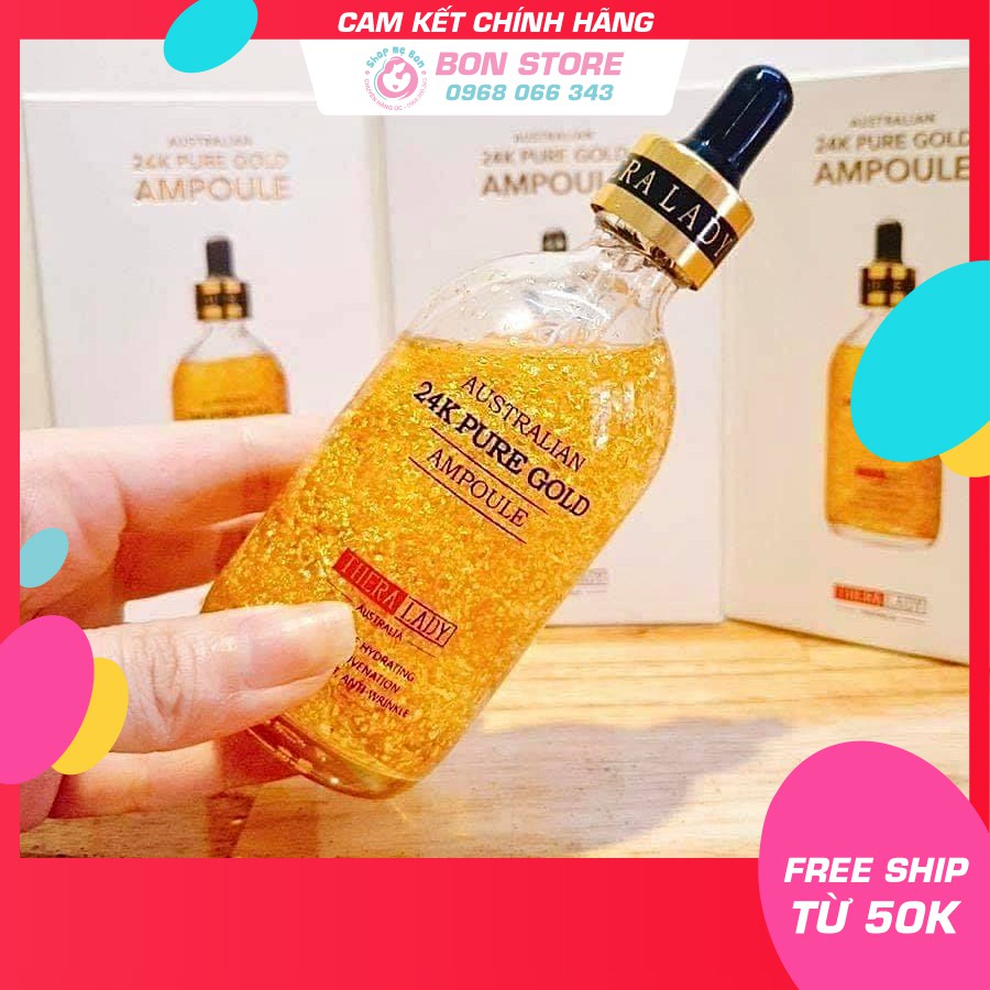 Serum Tinh Chất Vàng 24k Pure Gold Ampoule Thera Lady 100ml (Date mới nhất) - Xuất xứ Úc