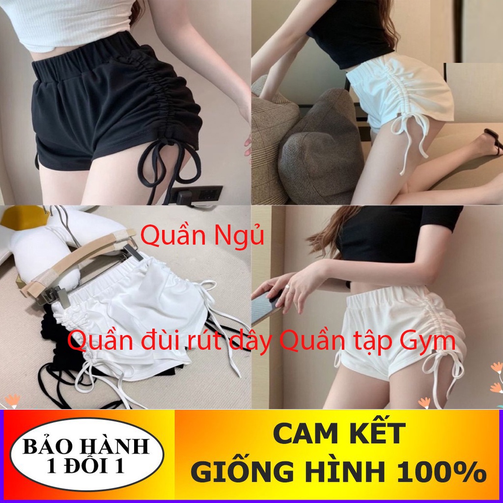 Quần đùi rút dây Quần tập Gym, yoga, aerobic, thể thao. chất thun lạnh co dãn tốt , Freesize từ 40-62kg | BigBuy360 - bigbuy360.vn