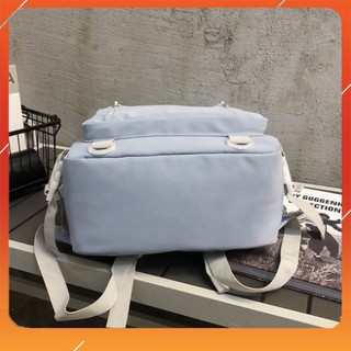 Balo nữ không thấm nước mrmibag phối lưới kèm sticker phi cơ TX133