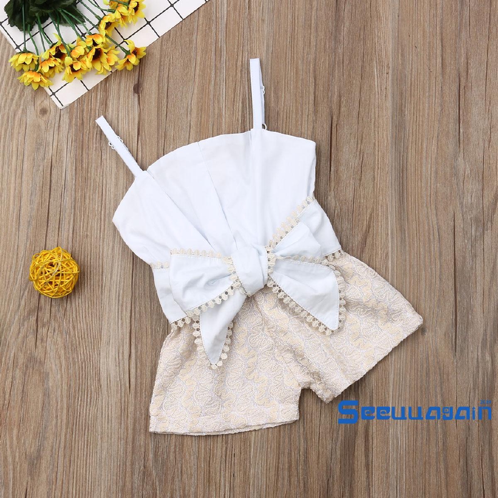 Set áo thun phối ren &amp; quần lót cho bé gái