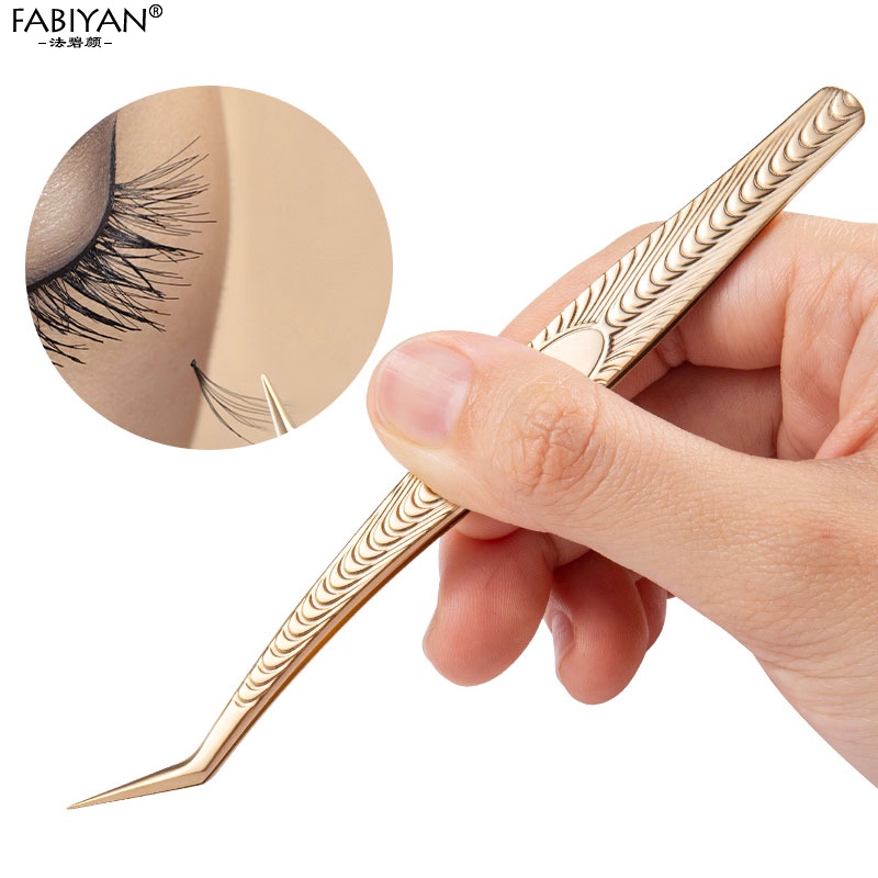 Nhíp gắn lông mi giả FABIYAN bằng thép không gỉ độ chính xác cao