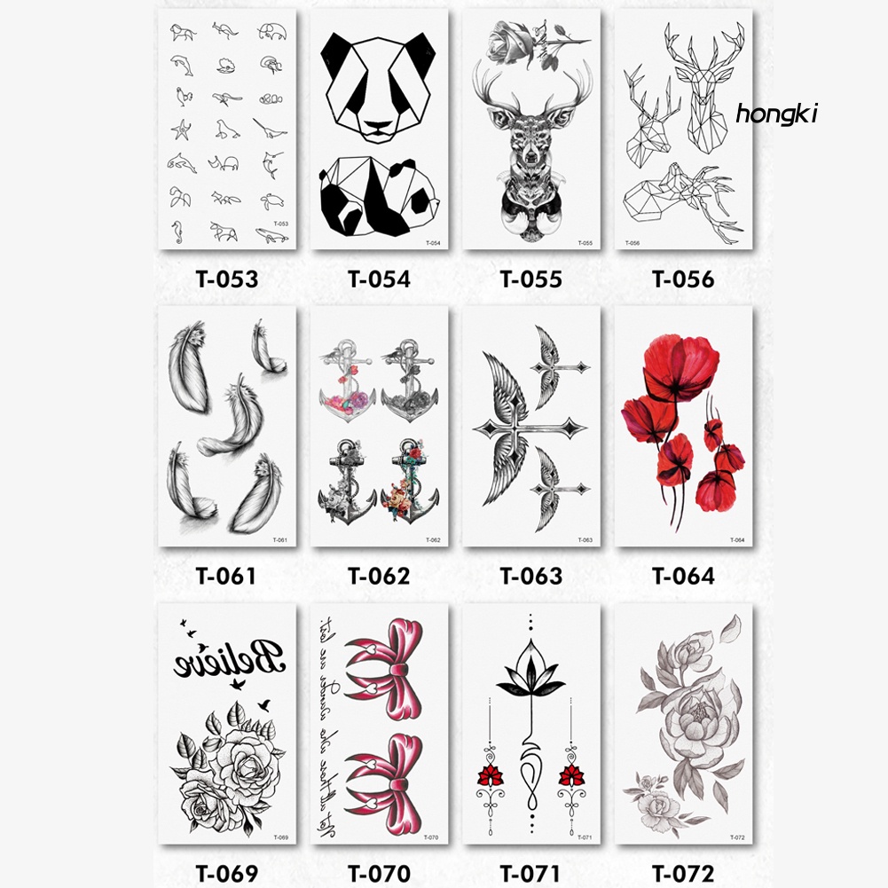 [Hàng mới về] Hình xăm dán tạm thời lâu trôi họa tiết hoạt hình xinh xắn