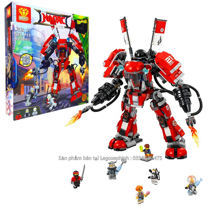 Bộ Lego Xếp Hình Ninjago Siêu Robot Chiến Đấu . Gồm 520 Chi Tiết . Lego Ninjago Lắp Ráp Đồ Chơi Cho Bé.