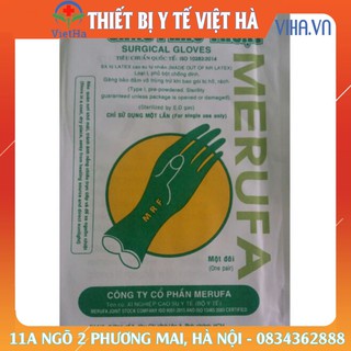 10 Đôi găng phẫu thuật đã tiệt trùng Merufa