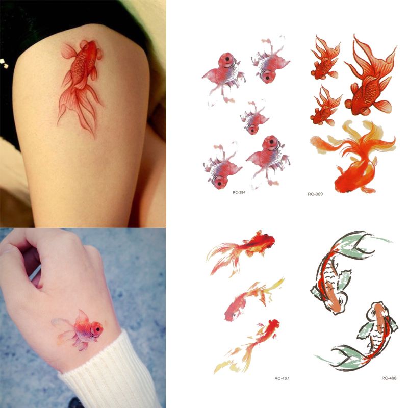 Bộ 10 Tấm Sticker Hình Cá Koi 3d Sống Động Dùng Để Trang Trí Đồ Thủ Công
