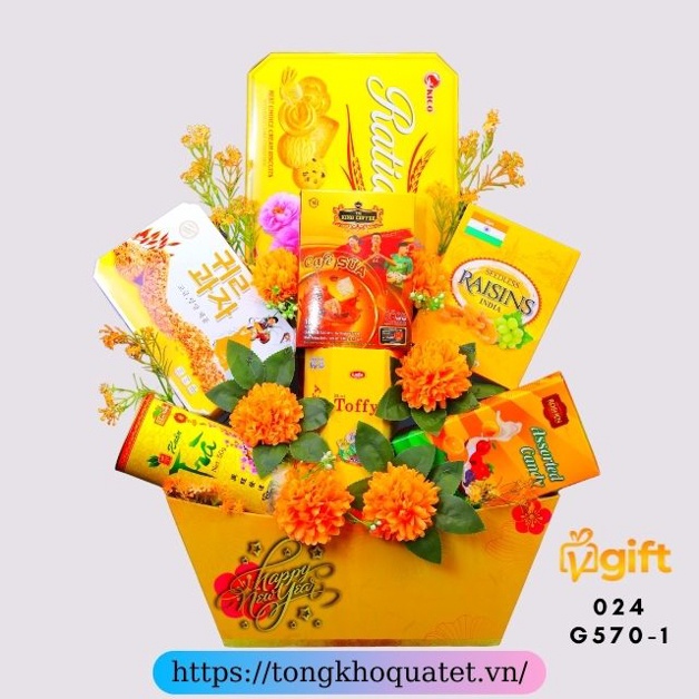 Giỏ Quà Tết Mẫu Giỏ 560 - 600 ( 8 Giỏ Quà Tết ) | BigBuy360 - bigbuy360.vn