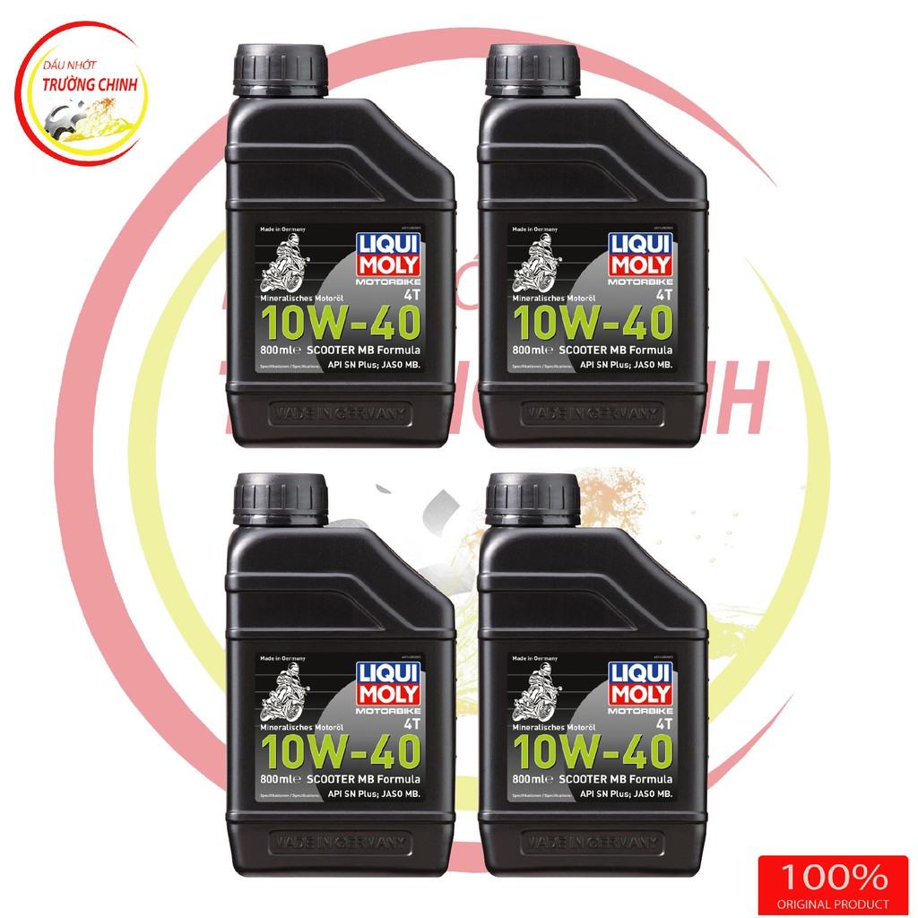 Combo nhớt Liqui Moly Scooter 10W40 MB Formula 800ML và hộp số Liqui dành cho xe tay ga