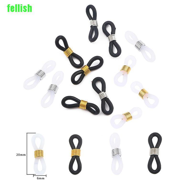 [fellish] 20PCS Ear Hook Eyeglasses Chain Glasses Retainer Ends Rope Sunglasses Cord lbw