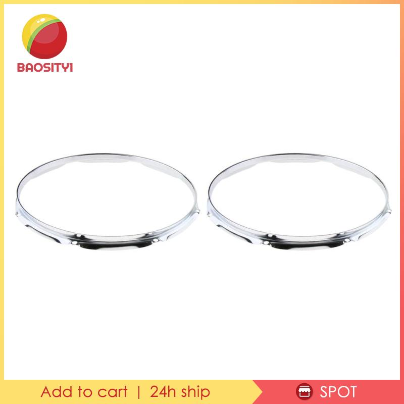 2 Pcs 10in Drum Hoop 6 Lug 1.5mm