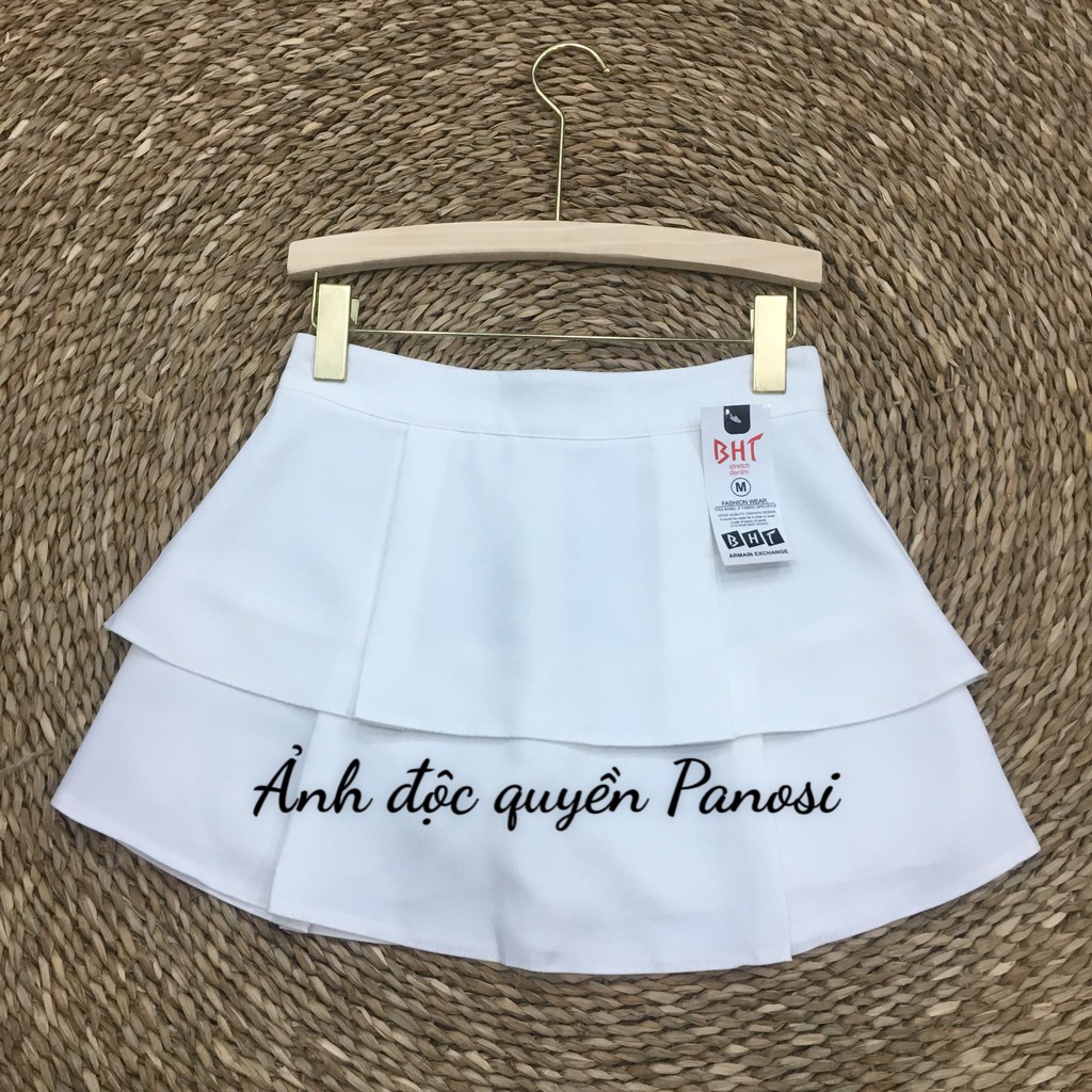 Chân váy ngắn xòe 2 tầng công sở hàng quảng châu chất đẹp - CV56