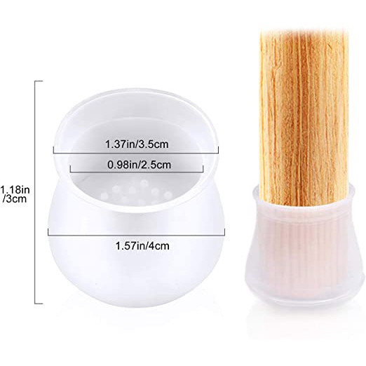 4 Vỏ bọc lót chân bàn ghế bằng silicon dày chống trượt chống mài mòn bảo vệ