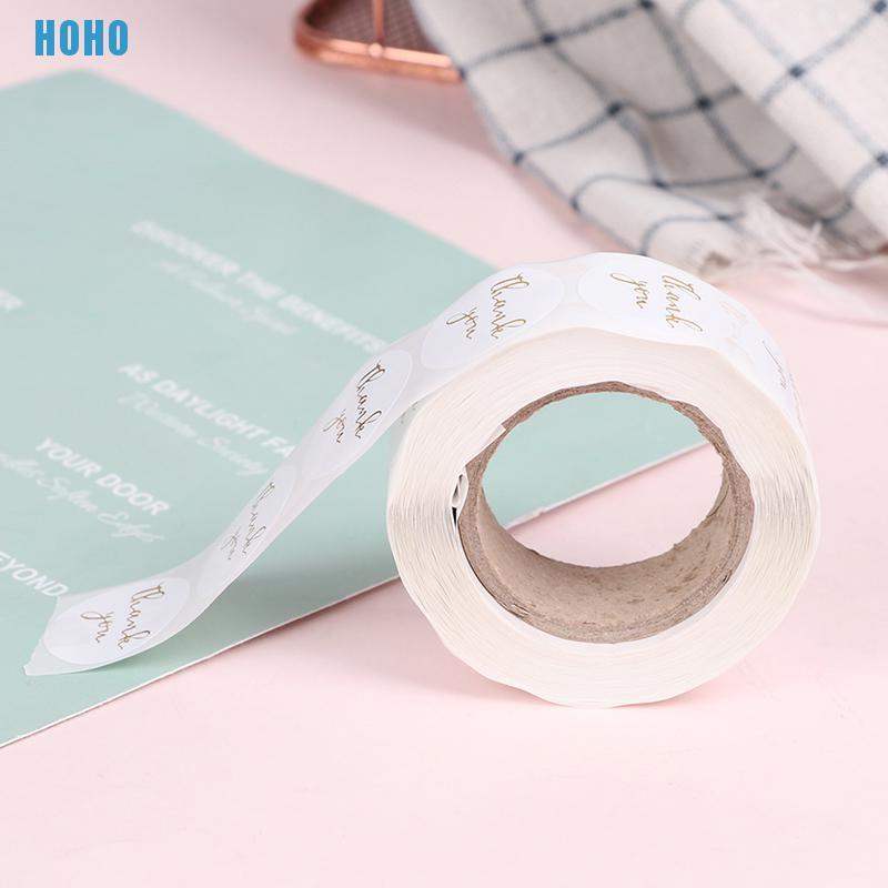 Cuộn 500 Miếng Dán Tròn Chữ Thank You Độc Đáo Trang Trí Sổ Tay