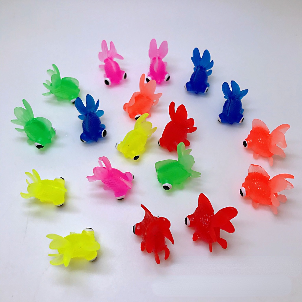 Set 10 Mô Hình Cá Vàng Bằng Cao Su Mềm Cho Bé