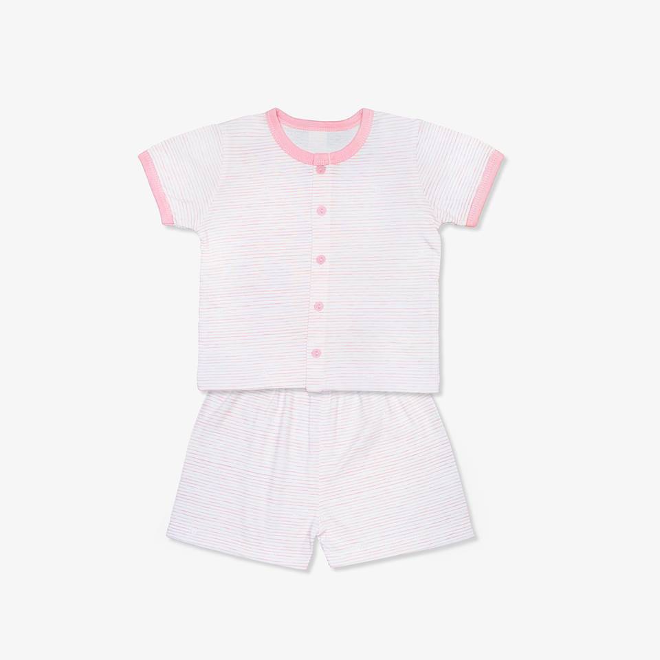 Bộ Sơ Sinh Cộc Tay Nút Giữa MIOMIO, HọaTiết: Thỏ, Sọc, Mèo Mây, Xe Nôi Cho Bé Trai Bé Gái  Vải Cotton