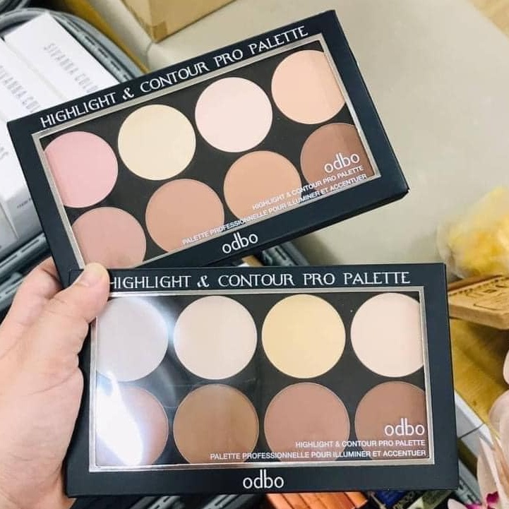 Phấn Tạo Khối Tông Sáng Odbo Highlight và Contour Pro Palette OD138