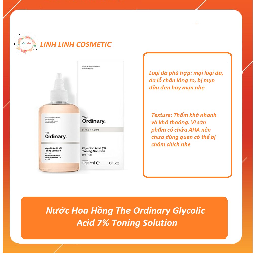 [Kèm bill] 240ml - Toner tẩy da chết 240ml Glycolic Acid 7% Toning Solution The Ordinary | BigBuy360 - bigbuy360.vn