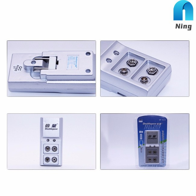 Ning Doublepow 2 Slots 9V Battery Charger Full Automatic Stop Charging Charger for Rechargeable Batteries