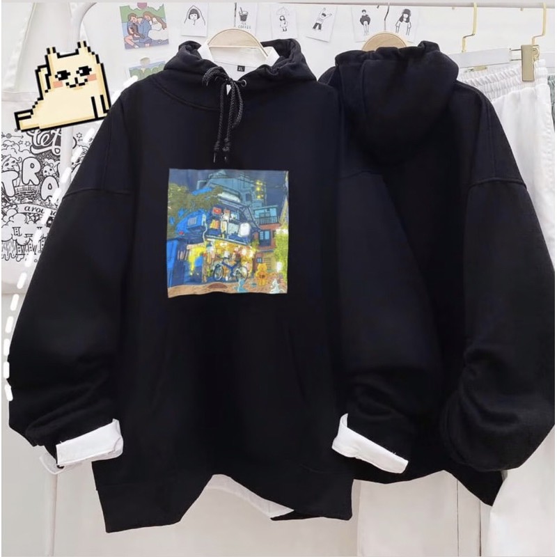 Áo Hoodie Nỉ Lót Bông PHỐ MÈO Unisex | BigBuy360 - bigbuy360.vn