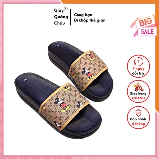 Dép Nam Mickey - Dép nam quai ngang để đúc nguyên khối siêu nhẹ cực bền, dép lê phong cách thời trang cá tính D06