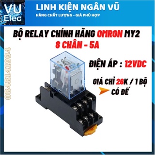 Relay omron 12v 8 chân 5a, rơ le trung gian, relay 24v 8 chân,