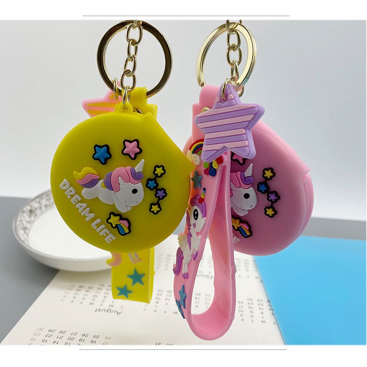 Móc Khóa Hình Kỳ Lân Có Gương 2in1 Siêu Tiện Dụng - Dumi Shop