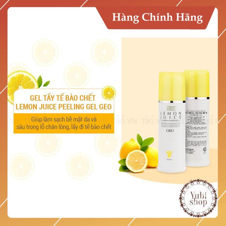 Tẩy Da Chết Geo Hàn Quốc Chính Hãng - Tẩy Da Chết Làm Trắng Da - Geo Lemon Juice Rhythmical Peeling Gel - KM - CS