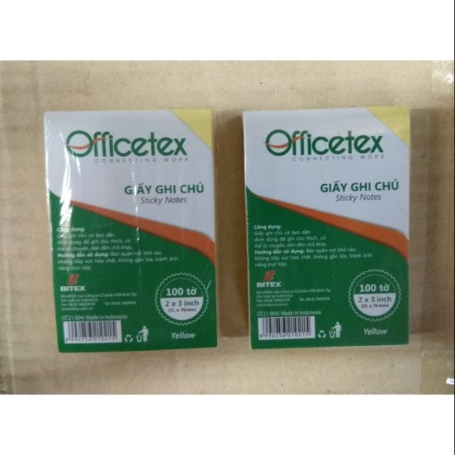12 quyển sổ giấy ghi chú Officetex 52x76mm