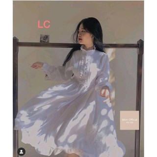 Đầm cổ bèo phối tay bèo hana75