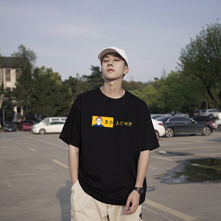 Áo thun tay lỡ ULZZANG cotton dáng unisex, áo form rộng in hình mèo bay | BigBuy360 - bigbuy360.vn