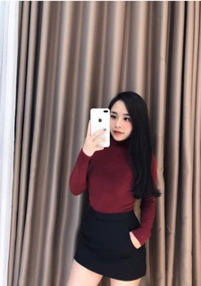 Áo len cổ lọ à quảng Châu 